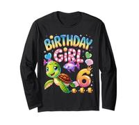 Es mi cumpleaños Sonriente Tortuga Nadando Manga Larga