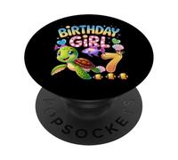 Es mi cumpleaños Sonriente Tortuga Nadando PopSockets PopGrip Adhesivo