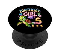 Es mi cumpleaños Sonriente Tortuga Nadando PopSockets PopGrip Adhesivo