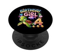 Es mi cumpleaños Sonriente Tortuga Nadando PopSockets PopGrip Adhesivo