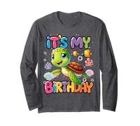 Es mi cumpleaños Tortuga Nadando Manga Larga