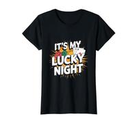 Es mi Estilo de Jugador de la Noche de la Suerte Camiseta gráfica económica, Mujer, Negro, M