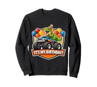 Es mi Fiesta de cumpleaños Monster Truck Dinosaur Kids Dino Boys Sudadera