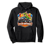 Es mi Fiesta de cumpleaños Monster Truck Dinosaur Kids Dino Boys Sudadera con Capucha