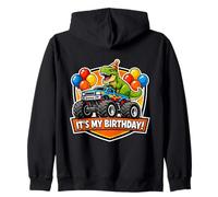 Es mi Fiesta de cumpleaños Monster Truck Dinosaur Kids Dino Boys Sudadera con Capucha