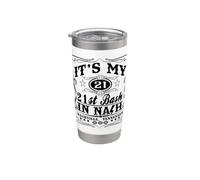Es mi fiesta número 21 en Nash - Viaje de tripulación de cumpleaños de Nashville Vaso térmico de acero inoxidable de doble pared