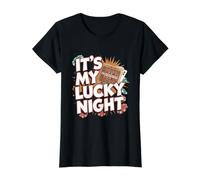 Es mi máquina tragamonedas de Juego de Casino Divertido Noche de Suerte Camiseta gráfica económica, Mujer, Negro, XS