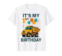 Es mi primer cumpleaños camión volquete divertido cumpleaños niños niños Camiseta