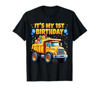 Es mi primer cumpleaños camión volquete divertido cumpleaños niños niños Camiseta