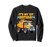 Es mi primer cumpleaños camión volquete divertido cumpleaños niños niños Sudadera
