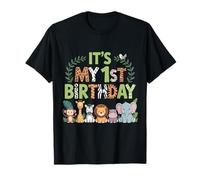 Es mi primer cumpleaños Zoo Familia Animal 1 Año Camiseta