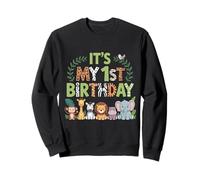 Es mi Primer cumpleaños Zoo Familia Animal 1 Año Sudadera