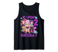Es mi Segundo cumpleaños, Linda Chibi, K-Pop, Divertida Chica de Segundo cumpleaños Camiseta sin Mangas