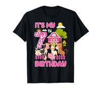 Es mi séptimo cumpleaños de Animales de Granja Fiesta de niña de 7 años Camiseta