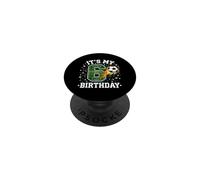 Es mi Sexto cumpleaños Campo de Pelota de fútbol 6 años niño PopSockets PopGrip Adhesivo