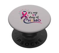Es mi último día de celebración de sobreviviente de cáncer de quimioterapia Lindo PopSockets PopGrip Adhesivo