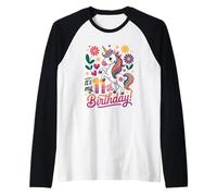Es mi Unicornio de cumpleaños número 11 Camiseta Manga Raglan
