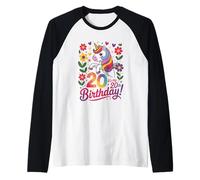 Es mi Unicornio de cumpleaños número 20 Camiseta Manga Raglan