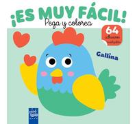 ¡Es muy fácil! Pega y colorea. Gallina