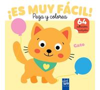 ¡Es muy fácil! Pega y colorea. Gato