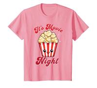 Es Noche de Cine Kawaii Popcorn Happy Anime Camiseta, Niños, Rosado, 3 años