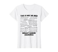 Es por eso Que Necesitamos concienciación sobre el cáncer de Mama Camiseta gráfica económica, Mujer, Blanco, XS