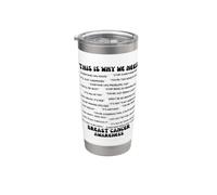 Es por eso que necesitamos concienciación sobre el cáncer de mama Vaso térmico de acero inoxidable de doble pared