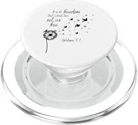 Es por la Libertad Que Cristo Nos ha liberado Gálatas 5:1 PopSockets PopGrip para MagSafe