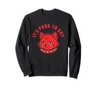 Es Punk Llorar lágrimas de Gato Sudadera
