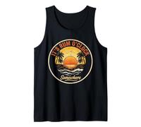 Es Rum O'Clock en algún Lugar Tropical Sunset Camiseta sin Mangas
