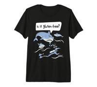 ¿Es sin Gluten? - Alergia al Gluten de tiburón Enfermedad celíaca Camiseta Premium
