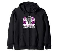 Es Solo lo de Angela Que no entenderías un Nombre Divertido Sudadera con Capucha