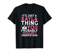 Es Solo una Cosa de Kayla Que Probablemente no entenderías Camiseta gráfica económica, Hombre, Negro, S