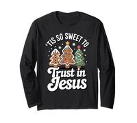 Es Tan Dulce para Confiar en Jesús árbol de Galletas de Navidad Manga Larga