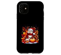 Es un árbol de otoño con hojas de gato para otoño y Acción de Gracias Carcasa para iPhone 11