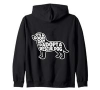 Es un Buen día para Adoptar a un voluntario de Trabajo de Rescate Sudadera con Capucha
