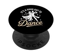 Es un Buen día para Bailar Salón Salsa Tango Baile PopSockets PopGrip Adhesivo