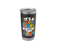 Es un buen día para enseñar al maestro de pequeños humanos Vaso térmico de acero inoxidable de doble pared
