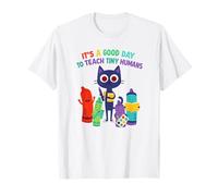 Es un Buen día para enseñarle a los pequeños Humanos el crayón Azul para Gatos Camiseta