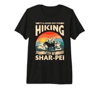 Es un Buen día para Hacer Senderismo con mi Aventura Shar-Pei Camiseta Premium
