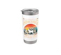 Es un buen día para hacer senderismo con mi aventura Shar-Pei Vaso térmico de acero inoxidable de doble pared