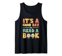 Es un Buen día para Leer Groovy Classic Bookworm Book Lover Camiseta sin Mangas