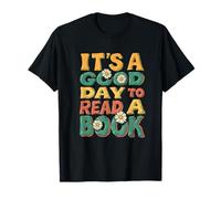 Es un Buen día para Leer tipografía Divertida Vintage Amante de los Libros Camiseta