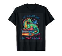 Es un Buen día para Leer un Libro Dragon Art Camiseta