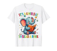 Es un Buen día para Leer un Libro Elefante Leer un Libro Niños Camiseta