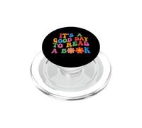 Es un Buen día para Leer un Libro Lectura Divertida de Ratones de Biblioteca de Flores PopSockets PopGrip para MagSafe