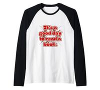 Es un Buen día para Leer un Libro Mujeres Leyendo Libros Camiseta Manga Raglan