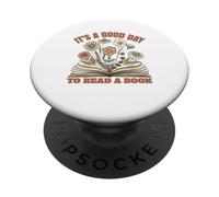 Es un Buen día para Leer un Libro | Wildflower Librarian PopSockets PopGrip Adhesivo