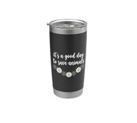 Es un buen día para salvar animales Daisy Vet Vaso térmico de acero inoxidable de doble pared