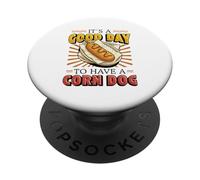 Es un Buen día para Tener un Perro de maíz PopSockets PopGrip Adhesivo